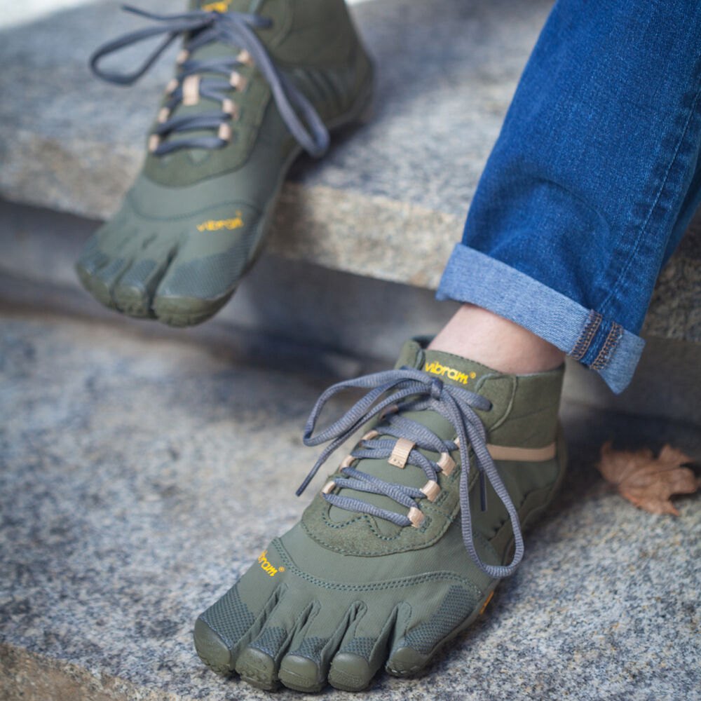 Vibram Five Fingers Mens V-Trek - Trail Shoes Olive - ZIH873419